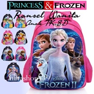 Hot Women's Kindergarten-Primary School Bags Disney Princess & Prozen Backpacks School Bag Kids Scho
