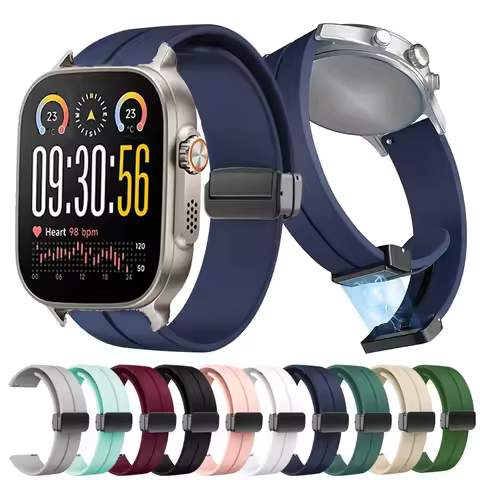 Magnetic Silicone Strap For Realme Watch 5 Sport Band 22mm Watch Correa For Realme Watch S2 S SPro/R