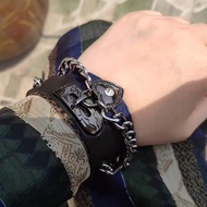 Harajuku Dark Lolita Wristband Girl Metal Chain Love Bracelet Punk Gothic Bracelet Wrist Accessories