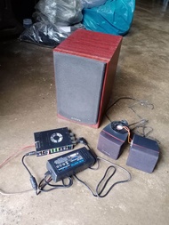 ลำโพง  soken  1ตัว  เสียงดี ครับ  ( มือสอง )  และ แอมป์จิ๋ว โมดิฟาย บลูทูธ เสียบ USB ได้ + หม้อแปลงไ