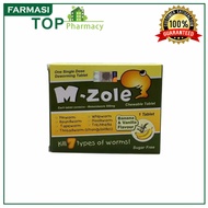 M-Zole Chewable Tablet (1's) - For Deworm & Ubat Cacing