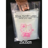 Clear glasses bag with kitty print 1 color / 100g