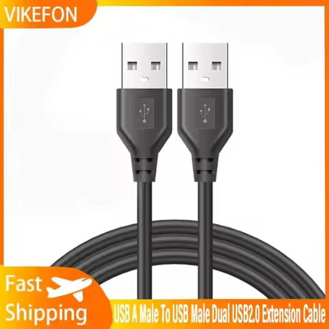 USB A Male To USB Male Dual USB2.0 Extension Cable For Radiator Hard Disk Webcom Camera USB Date Tra