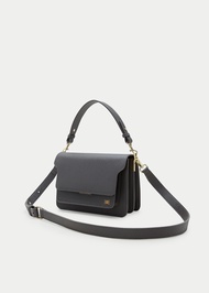 Labella - Evelyn Smoke Grey กระเป๋าสะพาย (มีสาย 2 เเบบ) สีเทาเข้ม