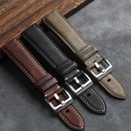 ORIENT Genuine Leather Strap 18 19 20 21 22MM Retro Style Universal Strap Gray Men's Watch Accessori