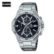 Velashop นาฬิกาข้อมือผู้ชายคาสิโอ Casio Edifice CHRONOGRAPH สายสแตนเลสสีเงิน รุ่น EFV-640D-1AVUDF EF