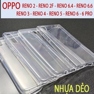 Silicone plastic case - OPPO Reno 2, 2F, 3, 4, 5 Pro, 6, 6.4, 6.6, 7, 7Z, 7 5G Models - 9D Full Glas