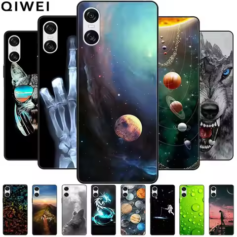 For Sony Xperia 10 VI Case Animals Painted Silicone TPU Soft Bumper for Sony Xperia10 VI Shockproof 