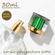 botol parfum kaca 30ml botol minyak wangi 30 ml botol refill parfum - hijau