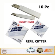 Cutter Blade Zorro 1 Tube 10Pc MB-301 9MM (S) / MB-501 -18MM (L) Zorro cutter blade