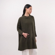 Noir Sur Blanc Duster Poncho Army Green