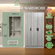 ⏰ Almari Baju 3 Pintu Terkini Murah Hurry Promo🔥DIY REQUIRED or FULL INSTALLATION/ASSEMBLY SamPoint_