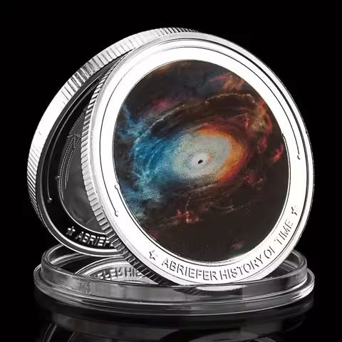 Stephen Hawking The Famous British Physicist and King of The Universe Collectible Silvery Plated Sou