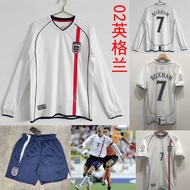 world cup jersey argentina jersey Reprinted 2002 World Cup England Home Long Short-Sleeved Vintage J
