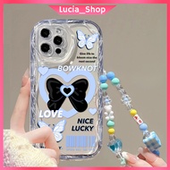 Realme 2 Pro C1 C2 V Bracelet Strap Case Butterfly Casing Nice Lucky Love Bracelet Strap Transparent