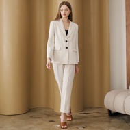 PIMNATTA Chloe Pants Ivory กางเกงทรงกระบอก สีขาวงาช้าง ใส่ทำงาน ใส่ไปเที่ยว แพทเทิร์นสวย Complete Lo
