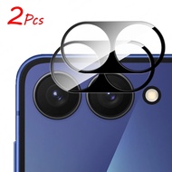 ตัวปกป้องกล้องถ่ายรูปหลังฟิล์มกระจกนิรภัย3มิติ2ชิ้นสำหรับ Samsung Galaxy Z พลิก7 Flip7 ZFlip7 5กรัม 