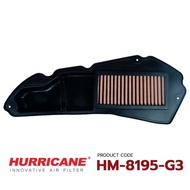 HURRICANE กรองอากาศมอเตอร์ไซต์ผ้าแดง & สแตนเลส Honda ( PCX 160  Click 160  Honda ADV160 ) HM-8195