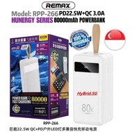 Remax 80000mAh TRUE Capacity Fast charging Power Bank PD 22.5W +QC 3.0