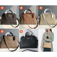 new 91495 91016 91493 Lillie Carryall in Signature Canvas Colorblock Women Crossbody Sling Top Handl