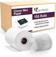 (105 Rolls) 2 1/4'’ x 85’ Thermal Paper Receipt Rolls, 55 GSM - White Cash Register Receipt Printer 
