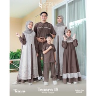 SARIMBIT 2025 SEPLY TENARA 18 WHITE TAUPE KOKO FATHER SON MOTHER CHILD GAMIS XS - XXL 3XL 4XL 5XL 6X