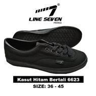 LINE 7 6623 Black Lace-Up Shoes | Black Lace-Up School Shoes | Lace-Up Work Shoes