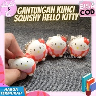 GANTUNGAN HELLO KITTY SQUISHY KEYCHAIN ROUND HELLO KITTY SQUISHY KEYCHAIN CUTE UNIQUE