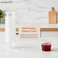 [Nto] Plastic Portion Cups With Lids 1oz 2oz 3oz Disposable Condiment Sauce Cups for Food Dressing T