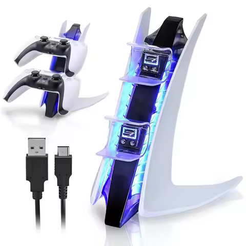 PS 5 Controller Charger Type-C Fast Charging Dock Dual Wireless Control Support Holder Play Station 