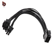 [Blesiya] CPU 8-pin to 8+4pin Connector Power Supply Converter Cable Wire Black 20cm