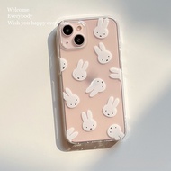 Ins Style Simple Rabbit Transparent Phone case Protective Accessories for iphone case 17promax 17 16