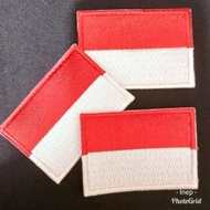 MERAH Embroidered Logo Emblem Badge Bet School Red and White Flag 3x5 cm