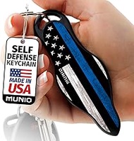 MUNIO Self-Protection Keychain Kubotan | Safe for Airplane Travel | Patriot Collection - American Made Personal Defense