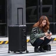 ST-⛵ Aluminum Magnesium Alloy Trolley Case22Inch Metal Men's and Women's Universal Wheel Luggage26Inch Aluminum Boarding