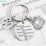 LOMBARD Stainless Steel Key Chain, 18th 30th 40th 50th 60th Stainless Steel Birthday Gifts Keychain,