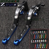 For KAWASAKI Z750 Z 750 2007-2012 Motorcycle Accessories Folding Extendable Brake Clutch Levers LOGO