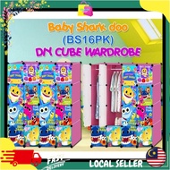 FA&amp;FA Shop Babyshark 16 cube DIY Multipurpose Wardrobe /Almari Baju /Almari Buku