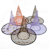 Halloween Single Layer Gauze Hat Witch Hat Bronzing Witch Hat