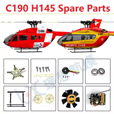 Spare Parts List For RC ERA C190 H145 RC Helicopter Accessosy Body Shell Blade Main Shaft Motor Bear