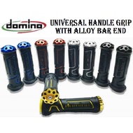 YAMAHA YTX 125 MOTORCYCLE DOMINO HANDLE GRIP SMOOTH RUBBER WITH ALLOY BAR END UNIVERSAL ACCESSORIES