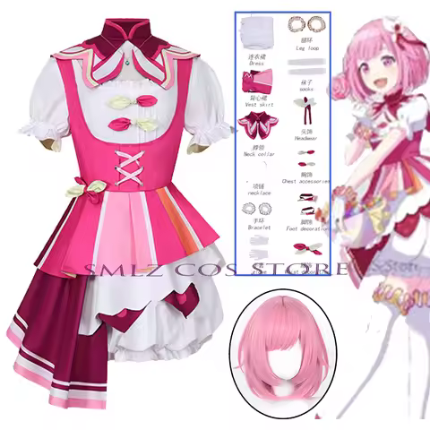 3RD Otori Emu Cosplay Anime Project Sekai Costume Dress Vest Wig Set Wonderlands×Showtime Party Perf