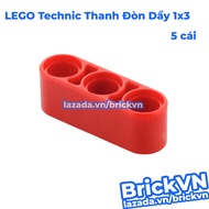 [5 Cái] LEGO Technic Thanh Đòn Dầy 1x3 Màu Đỏ ID 4153718 32523
