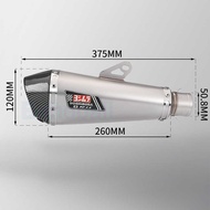 [Xigai] 36-51Mm Yoshimura Motorcycle Exhaust Muffler Pipe With DB Killer Stainless Steel For
