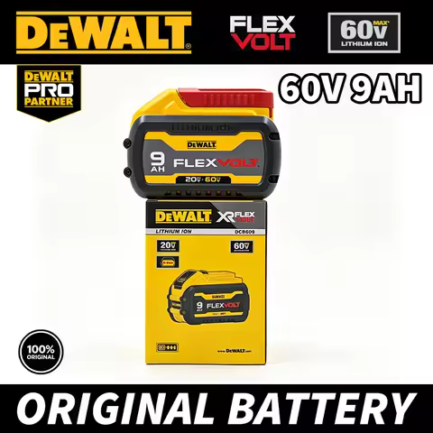 Original Dewalt Flexvolt Battery 20V/60V 9Ah Lithium Ion 18V/54V Battery 180 Watt Hours 6X Runtime 6