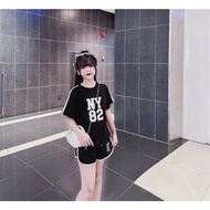 N_Y 82 sports set with trim for girls 9-44kg made of soft, cool cotton (Code HL05)