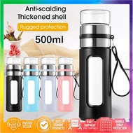 【Malaysia Spot Sale】300ML Tea-water Separation Tea Cup Portable Insulated Glass Teapot Tempered Glas
