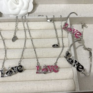 Empress Dowager Cixi's Personality Internet Celebrity Same Love Style Rose Red Paint Necklace Love S