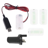 เครื่องกำจัดแบตเตอรี่ USB C สายสลับกระแสไฟฟ้ากำจัด LR1 4ชิ้น LR14Battery 1.5V