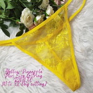 Plus Size Women Gstring Big Cutting Pineapple Color Sexy Lace Gstring